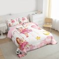 thumbnail image 2 of Manfei Cute Ballet Princess Bedding Comforter Set,Pink Girl Twin Comforter Sets,Cartoon Hot Air Balloon Bedding Set For Kids,Luxury Bedroom Decor Reversible,2 Pieces, 2 of 7