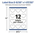 thumbnail image 6 of Avery Matte Clear Heart Labels, 2-9/32" x 1-27/32", 600 Total, 6 of 10