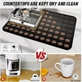 thumbnail image 6 of Coffee Mat - Dish Drying Mat for Kitchen Counter , Hide Stain, Absorbent with Waterproof Rubber Backing, Fit Kitchen Dish Rack Bar Accessories, 16" x 12", 6 of 7