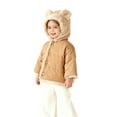 thumbnail image 2 of UQJfacai Girls Winter Coats Kids Fleece Lined Button Down Jacket Boys Sherpa Bear Ear Hooded Jackets Casual Outerwear 0-3 Years, 2 of 7