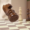 thumbnail image 4 of LQCrafK Magnetic Chess Folding Wooden Chessboard Set with Storage Slots, 4 of 5