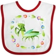 thumbnail image 3 of Inktastic Praying Mantis with Flowers and Leaves Boys or Girls Baby Bib, 3 of 4