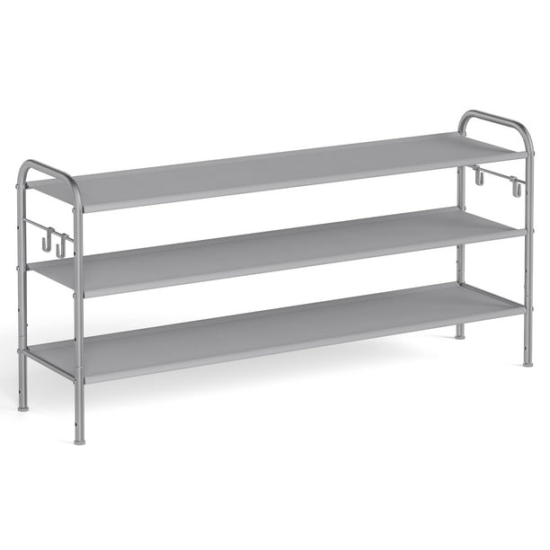 Estante para zapatos SONGMICS de tela de 3 niveles, 18 pares, gris tórtola