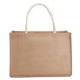 thumbnail image 2 of Moontgen Burlap Tote Bags Blank Jute Beach Handbag Gift Bags with Handle (L), 2 of 9