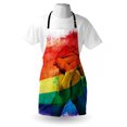 thumbnail image 3 of Pride Apron Hands of Young Men Put Together on Abstract LGBT Parade Flag Love Wins Gay Partners, Unisex Kitchen Bib Apron with Adjustable Neck for Cooking Baking Gardening, Multicolor, by Ambesonne, 3 of 3
