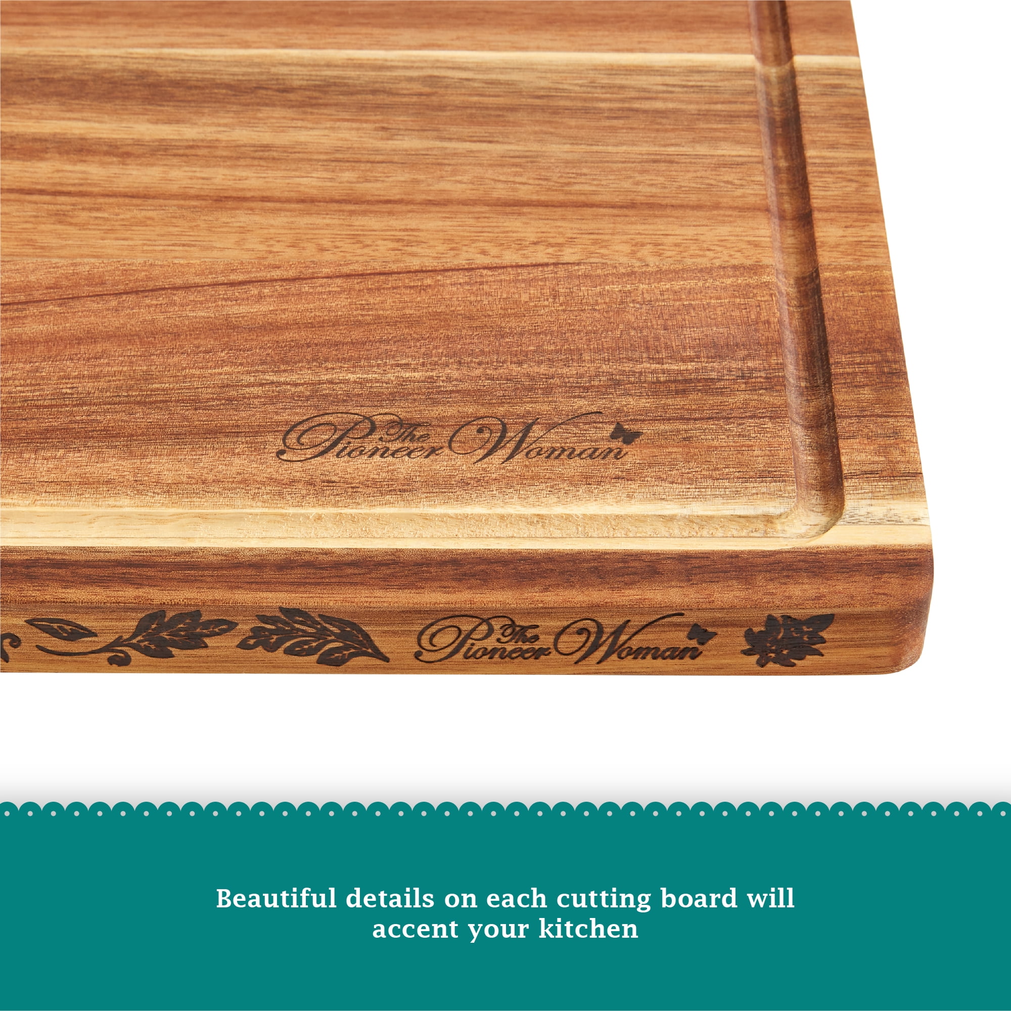 Pioneer Woman 13" x 18" Cutting Board with burned edges