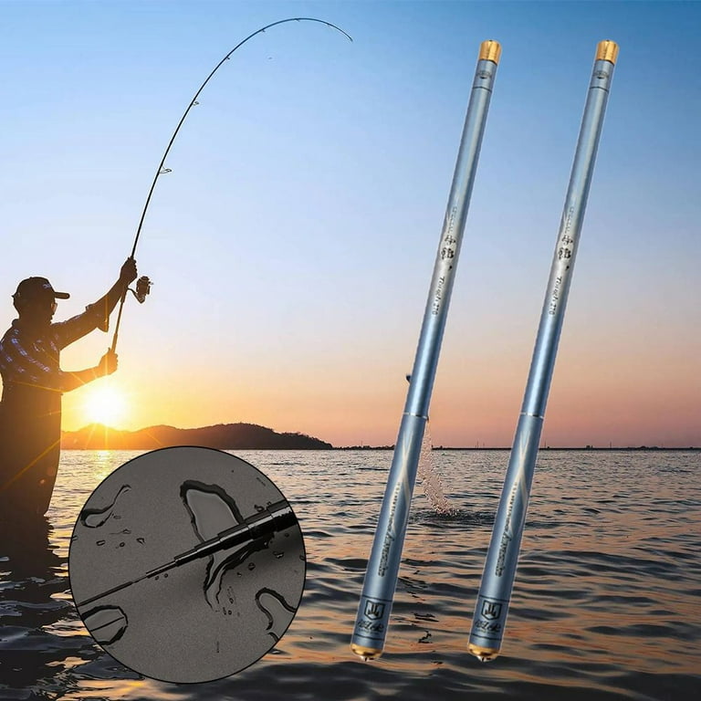 Mini Travel Portable Carbon Fiber Carp Feeder Telescopic Fishing Rod  Fishing Tackle Stream Hand Pole 2.1M