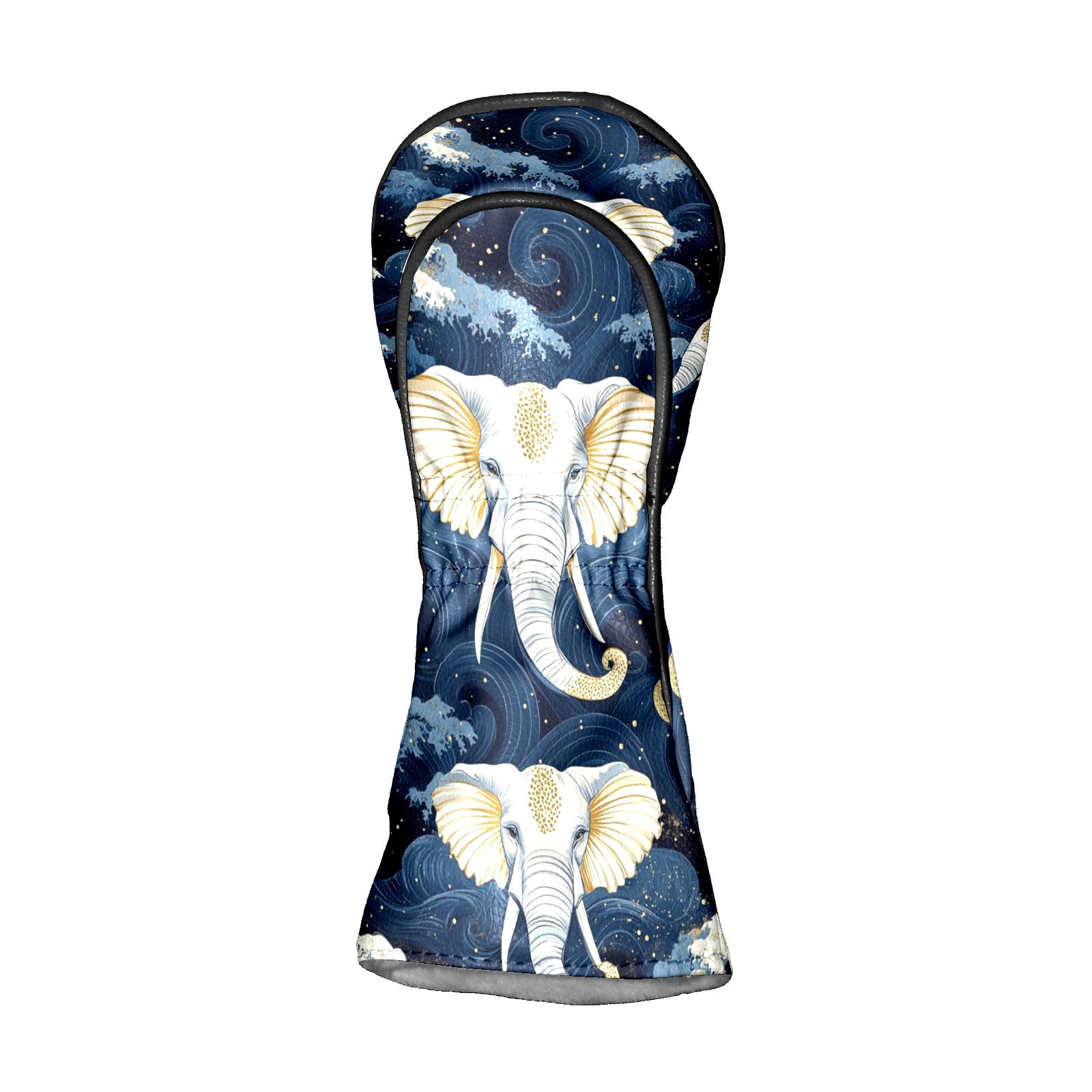 Golf Club Covers PU Leather Waterproof Head Covers for Fairway Woods Hybrids Phnom Penh Elephant Unisex Fits Most Brands