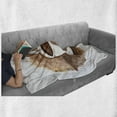 thumbnail image 6 of Tea Soft Flannel Fleece Throw Blanket, Hot Freshly Brewed Espresso Cup Cappuccino Latte Drinking Sketch Cafe Theme, Cozy Plush for Indoor and Outdoor Use, 70" x 90", Pale Caramel White, by Ambesonne, 6 of 6