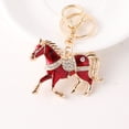 thumbnail image 5 of 2026 Year of the Horse Animal Car Keychain, Cute Mini Horse Pendant for Bag Purse Keys, Spring Festival Aesthetic Daily Ornament, Perfect Decoration Gift for Family and Friends, 2.8*4.06in, Red, 5 of 6