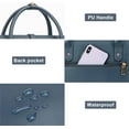 thumbnail image 7 of Mosiso Laptop Tote Bag for Women, 15-15.6 inch PU Leather Shoulder Bag Convertible Backpack, Casual Travel Handbag Office Work Computer Briefcase, Peacock Blue, 7 of 7