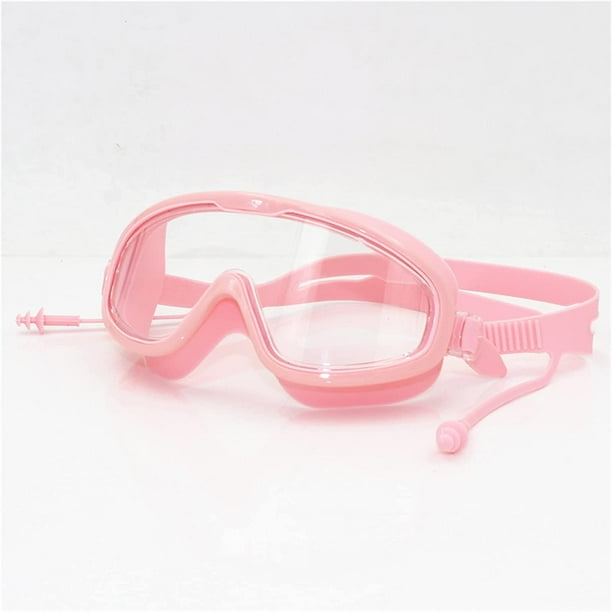Polarized Swimming Goggles Big Frame Professional Swimming Waterproof Soft Silicone Glasses Swim Eyewear Anti Fog UV Men Women Goggles for Men Women Color Pink Walmart