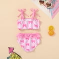 thumbnail image 3 of MAMAMI Toddler Girl Summer Swimsuit Ruffle Stripe Two Piece Beach Bikini Bathing Suit for Infant Girl, 3 of 9