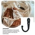 thumbnail image 4 of Riwesomey Ropa de estilo Vintage, pantalones, gancho individual de aleación de Zinc, percha para baño, sombreros, tapa, puerta de pared, almacenamiento, Herramientas y ferretería Schwarz Riwesomey TO008305-04B, 4 of 6