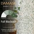thumbnail image 6 of Curtainking 100% Blackout Curtains 96 In Green Floral Thermal Insulated Drapes for Bedroom Living Room, Farmhouse Vintage Window Treatments Set, Rod Pocket 2 Panels, 6 of 10