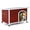 Red, variant on Pefilos 41.5" Width Wooden Dog Houses for Small Medium Large Dogs Outdoor Weatherproof Dog Kennel with Raised Feet, Red