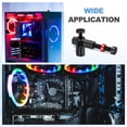 thumbnail image 5 of Uxcell Graphics Card GPU Support Bracket, Magnetic Base 49-82mm Adjustable Height Brace With Colorful Light, White, 5 of 5