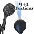 thumbnail image 2 of DEFNES 10 Functions Shower Head,Detachable Bath Room Shower Head Set, for Low Water Pressure with Extra Long Stainless Steel Hose (Black), 2 of 6