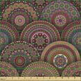 thumbnail image 2 of Ambesonne Flower Fabric by the Yard Upholstery, Ottoman Floral Ornaments, 1 Yard, Multicolor, 2 of 5