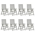 thumbnail image 2 of vidaXL Outdoor Recliner Chairs Patio Chair with Cushions Solid Wood Acacia, 2 of 12