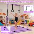 thumbnail image 2 of Ambifirner Gymnastics Bar Gymnastics Horizontal Bar with Adjustable Height Foldable Training Bar with Mat for Home Practice, 2 of 8