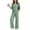 Light Green #012, variant on Womens 2 Piece Outfits V Neck Long Sleeve Sweatshirts & Casual Pocket Pants Sets Business Outdoor Running Outfits M
