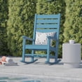 thumbnail image 5 of Flash Furniture Manchester Contemporary Rocking Chair, All-Weather HDPE Indoor/Outdoor Rocker in Blue, 5 of 12
