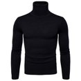 thumbnail image 1 of Suéter de cuello alto para hombre Suéter ajustado coreano con solapa Suéter de lana versátil para hombre con base gruesa, 1 of 6