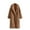 Brown-Coat, variant on Qetyuw Fuzzy Long Jacket for Women Winter Long Sleeve Lapel Open Front Coat Button Down Casual Chunky Coats