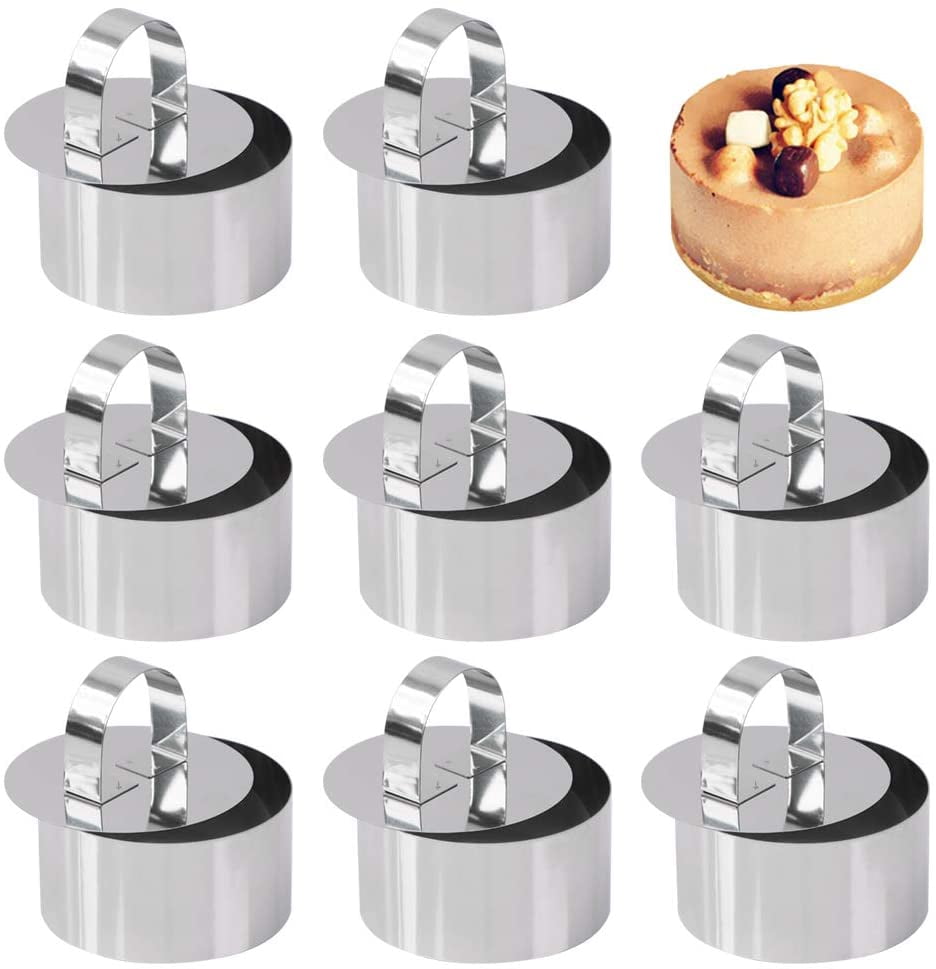 1 pcs Round Stainless Steel Cake Mousse Pastry Mini Baking Ring Mold Cake Ring 