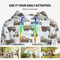 thumbnail image 4 of Daiia Tractor and Dumper Pattern Women's Fashion Hoodies & Sweatshirts with Kangaroo Pocket Hooded Sweatshirt with Eye-catching Drawstrings-X-Large, 4 of 7