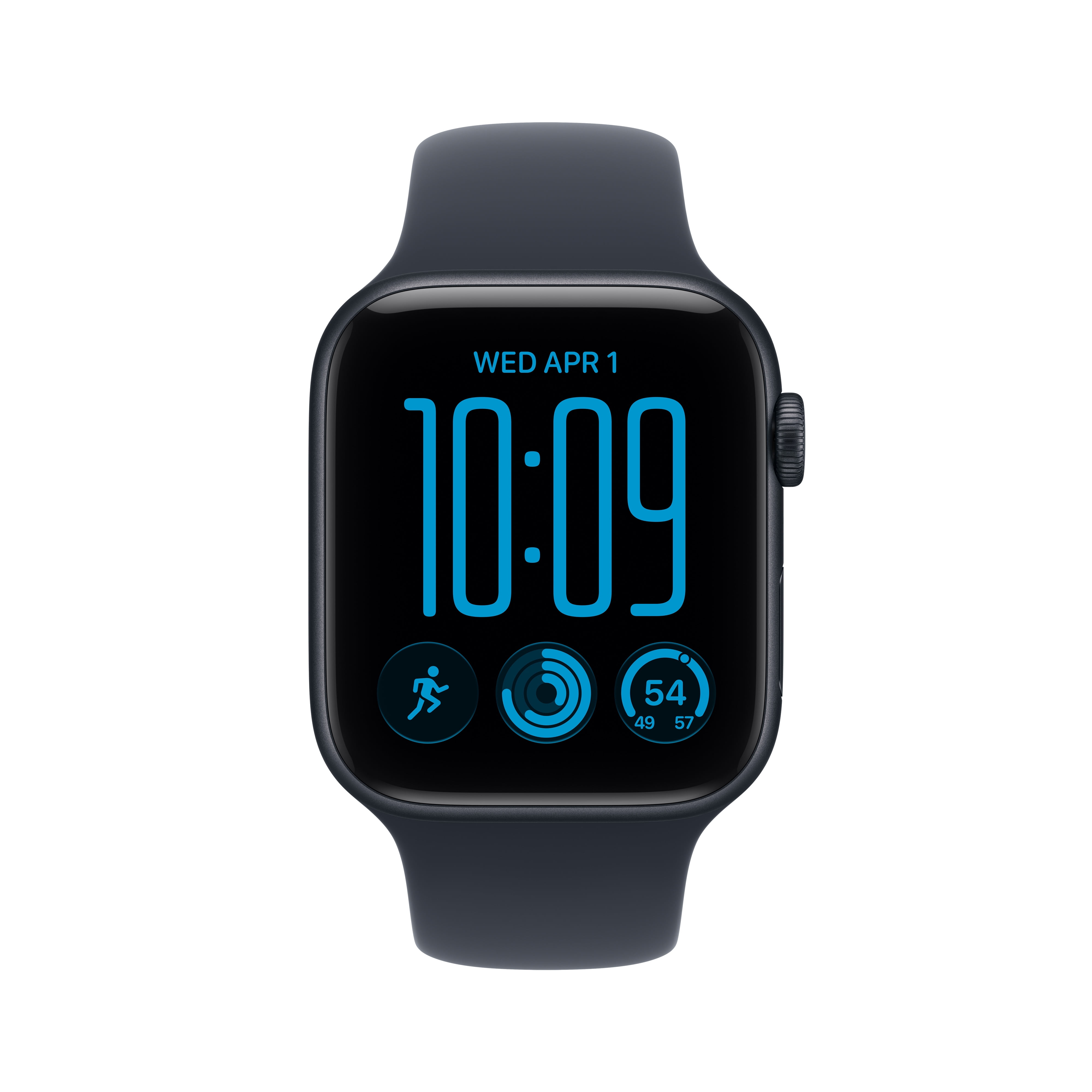 Apple Watch SE 3 [GPS + Cellular 44mm] Smartwatch with Midnight Aluminum Case with Navy Blue Sport Band - S/M