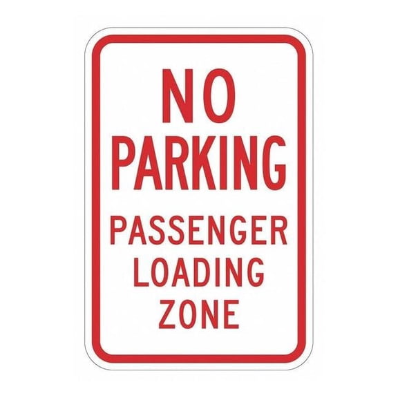 Lyle Loading Zone No Parking Sign,18" x 12, T1-3021-EG_12x18 T1-3021-EG_12x18