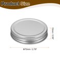 thumbnail image 2 of 16pcs Mason Jar Lids 2.76" Tinplate Leak-proof Mason Canning Covers, Silver, 2 of 7