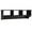 Black, variant on Gymax Versatile Wall-Mounted Coat Rack Space Saver w/ Wide and Flat Shelf Black