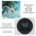 thumbnail image 4 of Blue Wall Clock Silent Non Ticking - Large Wall Clocks for Living Room Decor - Glass Beach Wall Clocks Battery Operated 16 Inches, 4 of 6