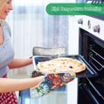 thumbnail image 2 of Yayeee Pot Holders Kitchen Heat Resistant with Pocket 7"x9.8" Cotton Oven Cooking Hot Pads, Blue Floral Tomatoes, 2 of 7