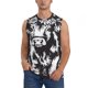 thumbnail image 1 of Balery Floral Cow Silhouette Camisetas sin mangas para hombre, absorbe la humedad y protege contra el mal olor.-XX-Large, 1 of 7