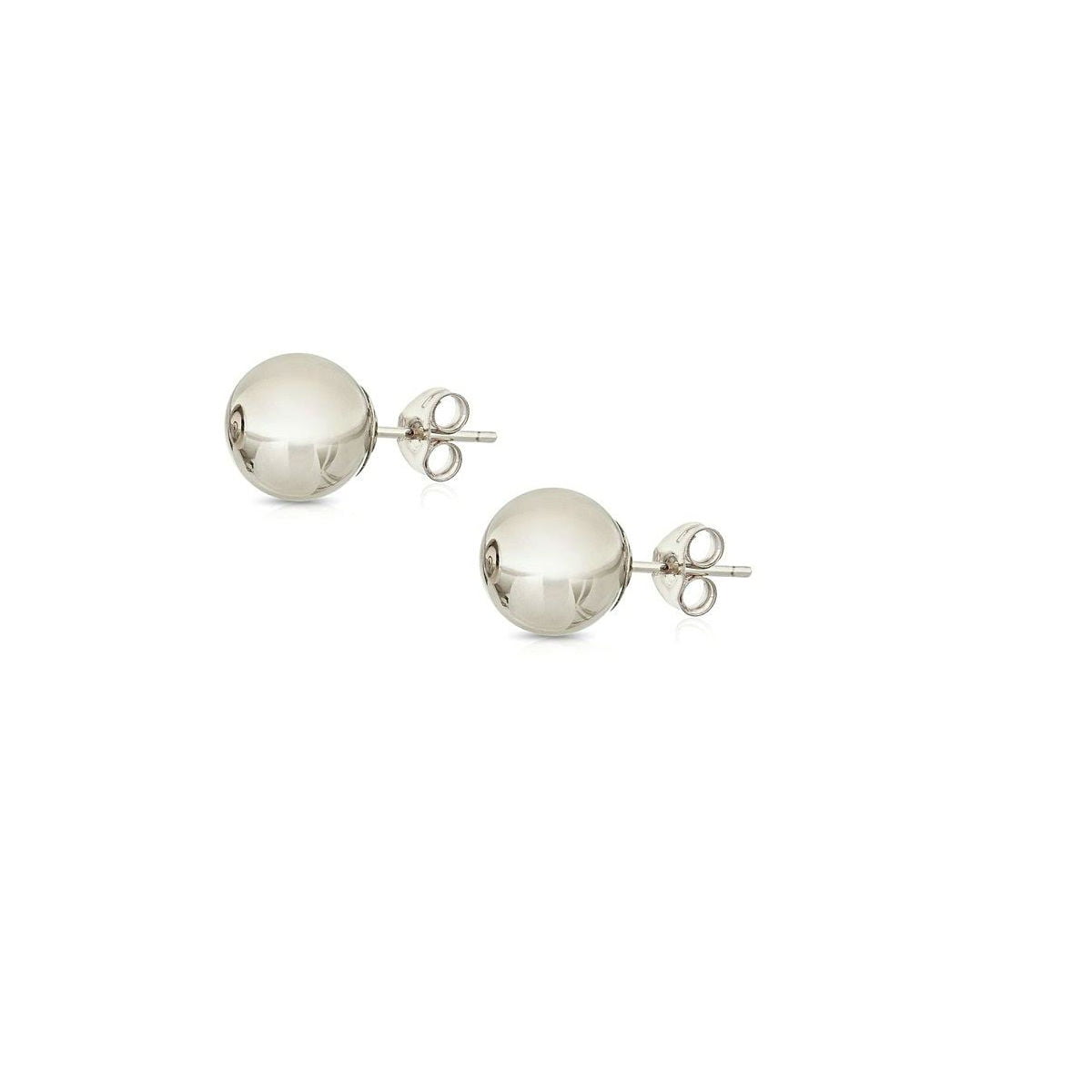 Sterling Silver Add charm or bead to 3mm Round Ball Stud Earrings 