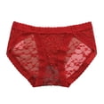 thumbnail image 1 of Aayomet Culottes Bikini Taille Haute pour Femmes (Rouge, Taille Unique), 1 of 3