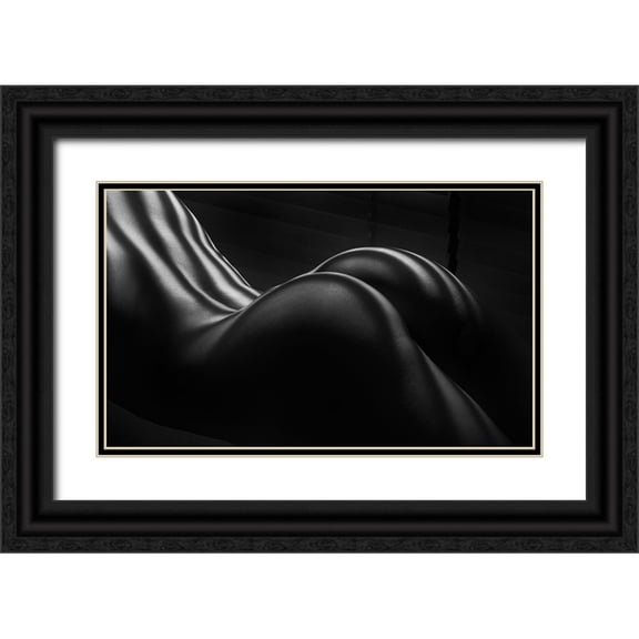 Dixon, Colin 14x10 Black Ornate Wood Framed with Double Matting Museum Art Print Titled - Body Zebra Stripes 5