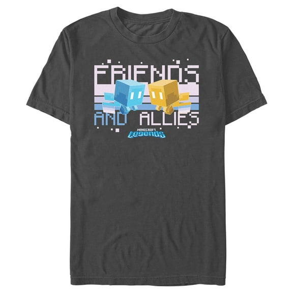 Men's Minecraft Legends Friends and Allies Mobs Graphic Tee Charcoal 2X Large