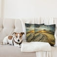 thumbnail image 4 of Ambesonne Nature Throw Pillow Cover 2 Pack, Road Field with Ripe, 18", Multicolor, 4 of 7