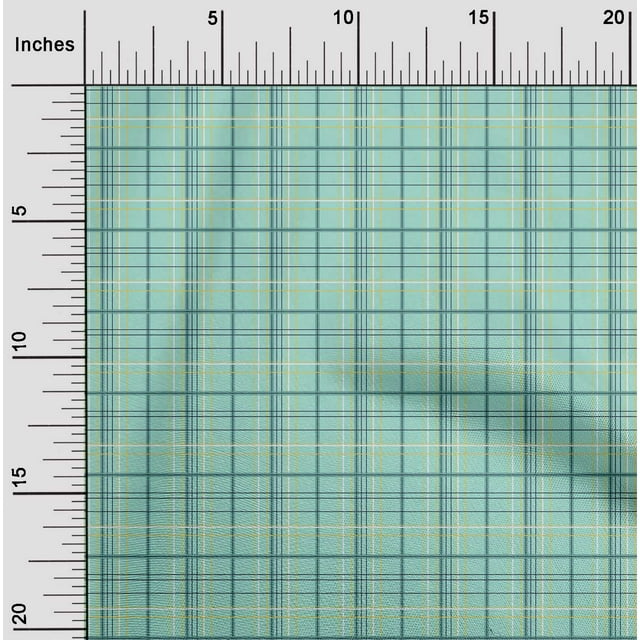oneOone Polyester Lycra Fabric Madras Check Print Sewing Fabric BTY 56 Inch Wide