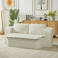 thumbnail image 4 of Modern Convertible Sleeper Sofa Bed - Foam Compression Futon Couch for Living Room, Bedroom & Apartment,Cream, 4 of 8