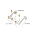 thumbnail image 2 of Transemion Vertical Storage Solution Easy Installation Without Punching Protecting Facade Door Hanging Bracket white Six beads, 2 of 6