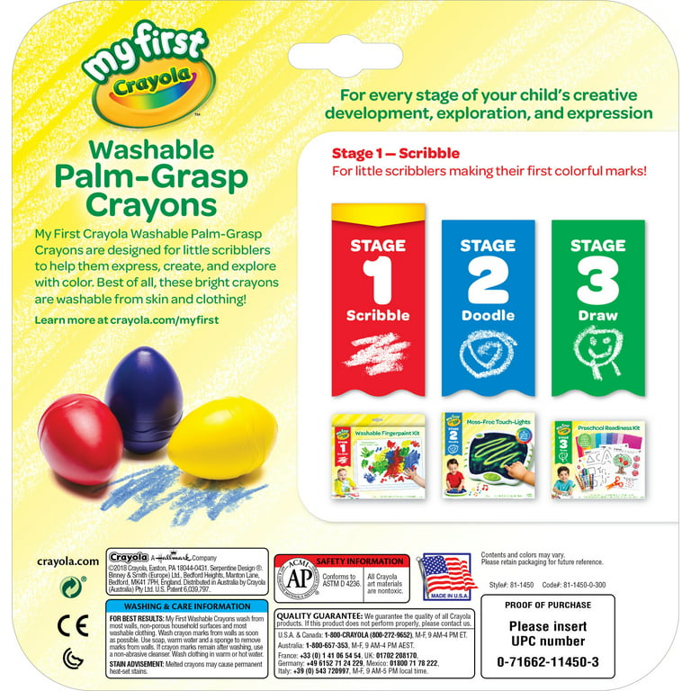 Palm Grip Egg Crayons 