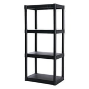 Plano 4-Shelf Standard Duty Plastic Storage Shelves, 48 x 21 x 14, 200lb Capacity