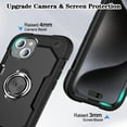 thumbnail image 5 of SUPNICE iPhone 15 Case with Built-in Ring Stand, Military Drop Protection, Absorbing Bumper Shockproof Case with 360°Rotatable Ring Kickstand for iPhone 15 6.1 inch, Black, 5 of 8