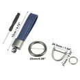 thumbnail image 4 of Blue Car Fob Keychain Keychains Holder with Titanium Tone Microfiber Spring Ring Horseshoe Buckle, 4 of 7